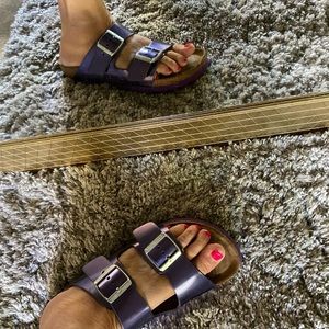 Rare shiny purple Birkenstocks!